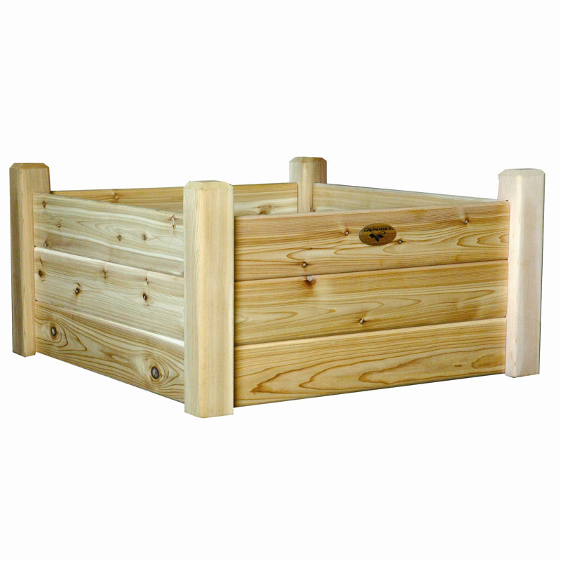Gronomics Raised Garden Beds 3 ft x 3 ft Wood Raised Garden & Reviews